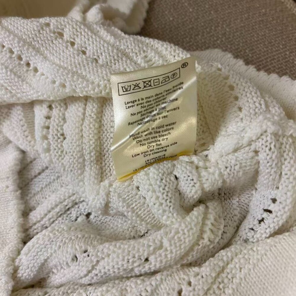 ✨ SALE EUC Sezane Leon Jumper Small Ecru Ivory French Knit Top - Picture 8 of 9